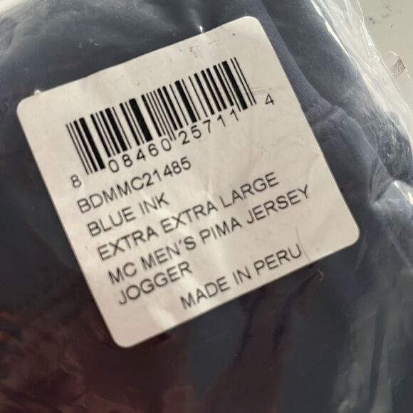 Barefoot Dreams Men’s Pima Jersey Jogger pants Drawstring Sz XXL Blue Ink NWT - Picture 5 of 6